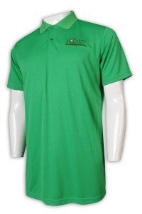 P1172 訂造男裝淨色Polo恤 繡花logo 100%滌 高球 高爾夫球比賽 Polo恤製衣廠      綠色